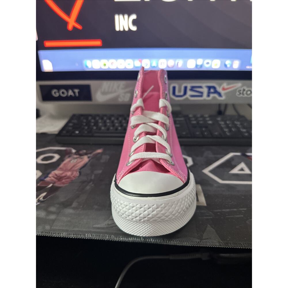 New Women's Size 6.5 Converse Chuck Taylor All Star High Pink A08468F - Picture 3 of 7